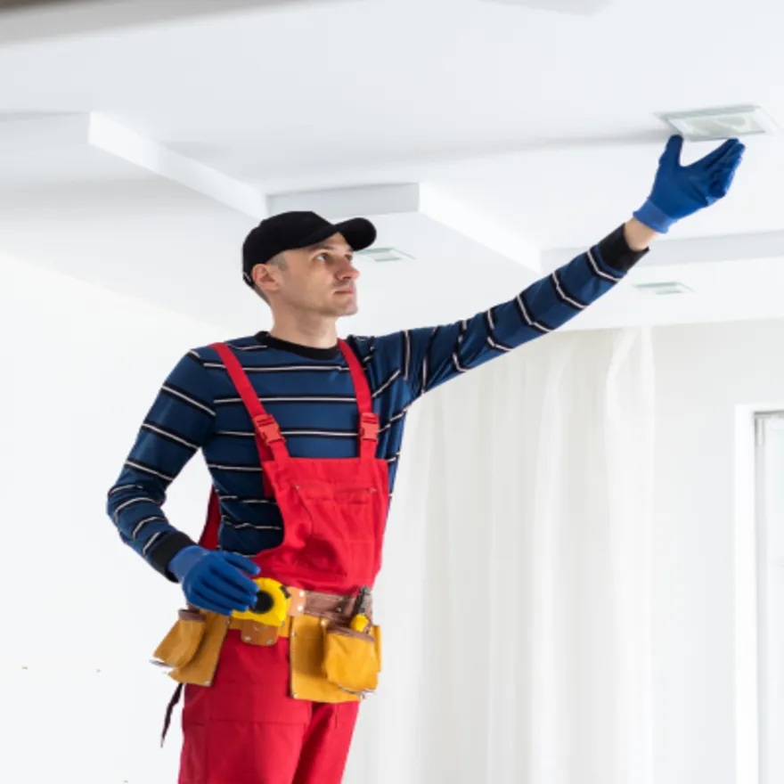 plaquiste dans un chantier